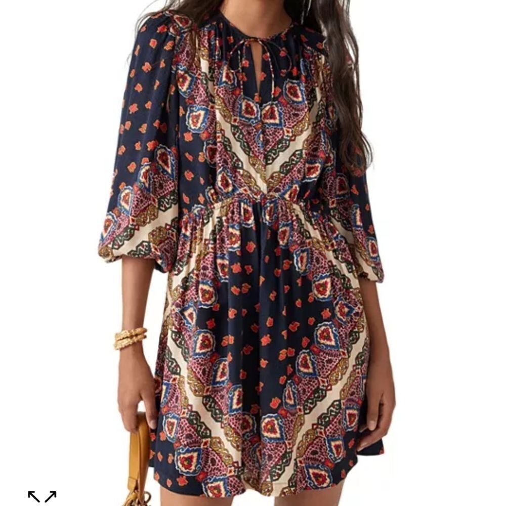 Ba&sh Women's Jasper Long Puff Sleeves Mini Dress Size 0